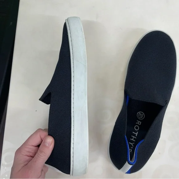 Rothy's women’s the original slip on sneaker black size 9.5 Slip-On Flats - Picture 7 of 9